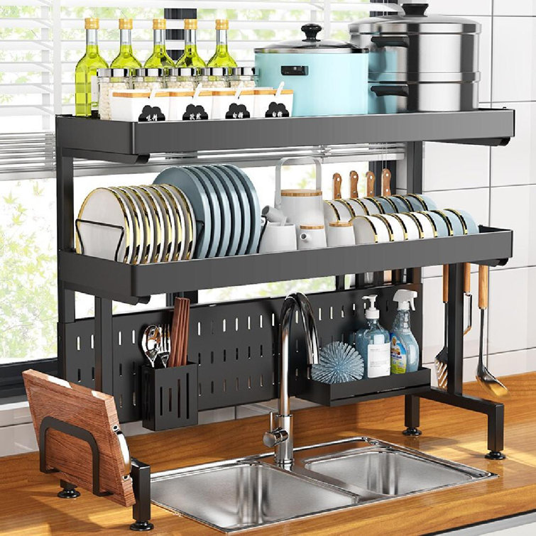 Stainless Steel Retractable over the Sink Dish Rack